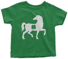 Unicorn Four Leaf Clover St. Patrick's Day Toddler T-Shirt