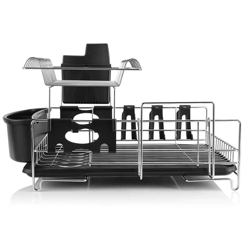 Disk Drying Rack Air Dryer Stainless Steel Frame Cultery Dishes Holder Drainer - Picture 7 of 12