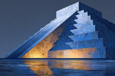 Chichen Itza Mexico 36x24 Giclée Art Print Ltd 1/25 Signed COA Rombley H10
