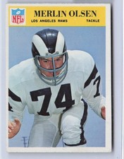 1966 Philadephia Merlin Olsen #102 - Rams - Ex+ - S6510