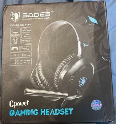 SADES Cpower SA-716 Wired Gaming Headset Multi-Platform PC PS4 PS5 Xbox Open Box