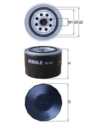 Oil filter MAHLE OC384