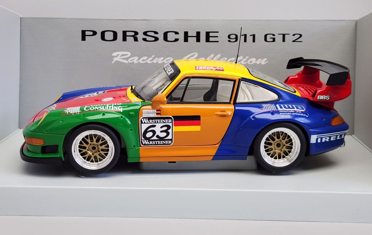 UT Models Porsche 911 GT2 Warsteiner 1998 IMSA Muller Trunk 1/18