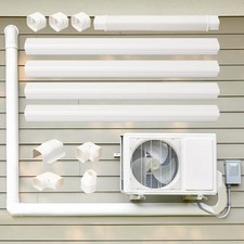 Mini Split AC Line Cover Kit 3 W 15.5ft L PVC Pipe Cover for Heat Pumps