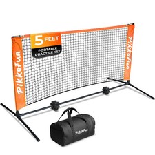 Mini Pickleball Net, 5 FT Portable Dink Practice Net 60-Second Tool-Free Se...