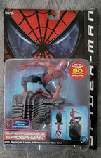 2002 Toy Biz Spiderman Movie Super Poseable & Web Swinging Spider-Man Lot of 2 