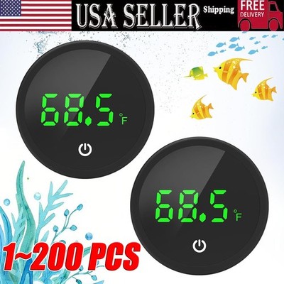 Aquarium Digital Thermometer LED Fish Tank Temperature Gauge Touch Screen Lot
