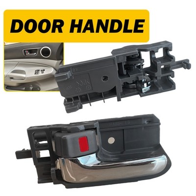 LH & RH Interior Door Handle Gray w/Chrome Lever for Toyota Corolla Matrix 2pc T