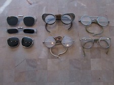 Vintage eyeglasses, goggles, safety glasses, welding visor glasses lot 7 pcs.