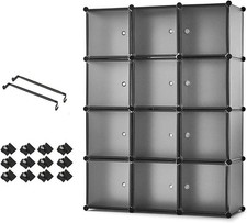 Kleiderschrank, Steckregal Kunststoff, Garderobe Schrank Steckregalsystem, mi...