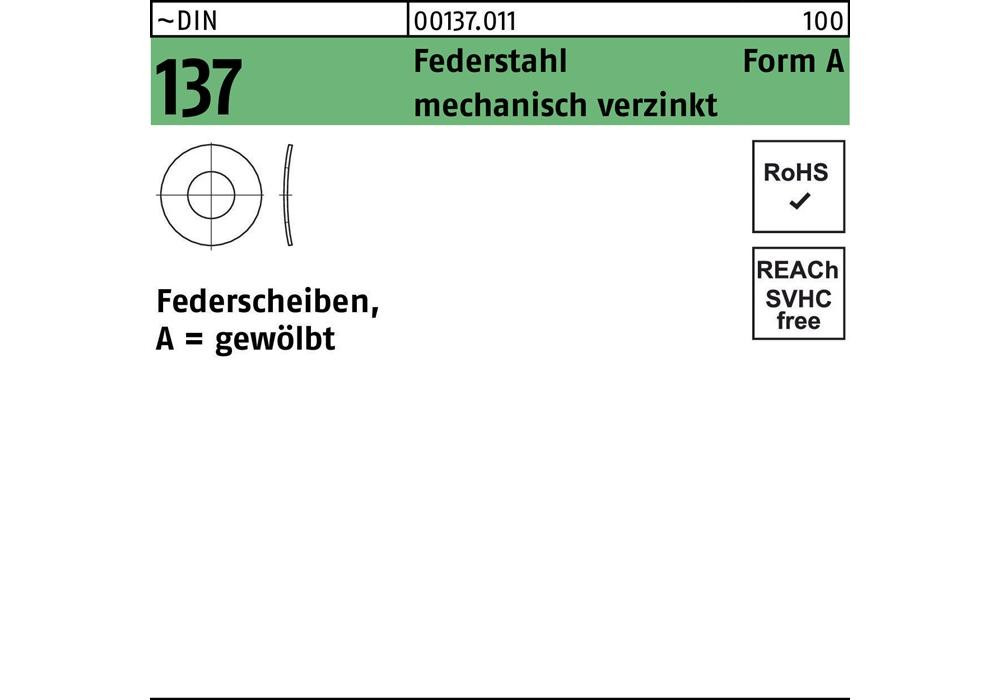 Reyher Federscheibe DIN 137 A 7 Механическая установка Federstahl