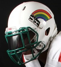 Hawaii Warriors Speed Mini Helmet - Retro Rainbow-image