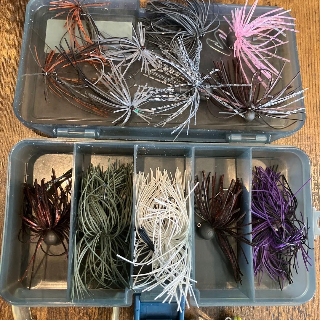 Cbait main set of 27, Small Rubber Jig set of 10, hooks, and sinker set - Image 3