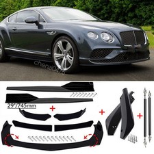 For Bentley Continent Front Bumper Lip Chin Spoiler Body Kit Splitter Side Skirt