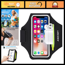 Water Resistant Running Armband for iPhone  Galaxy - Sports Phone Holder Case w