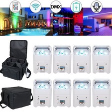 12PCS 6LED Uplight Wifi APP Wireless Control 6x18w RGBWAUV Battery LED Par Light