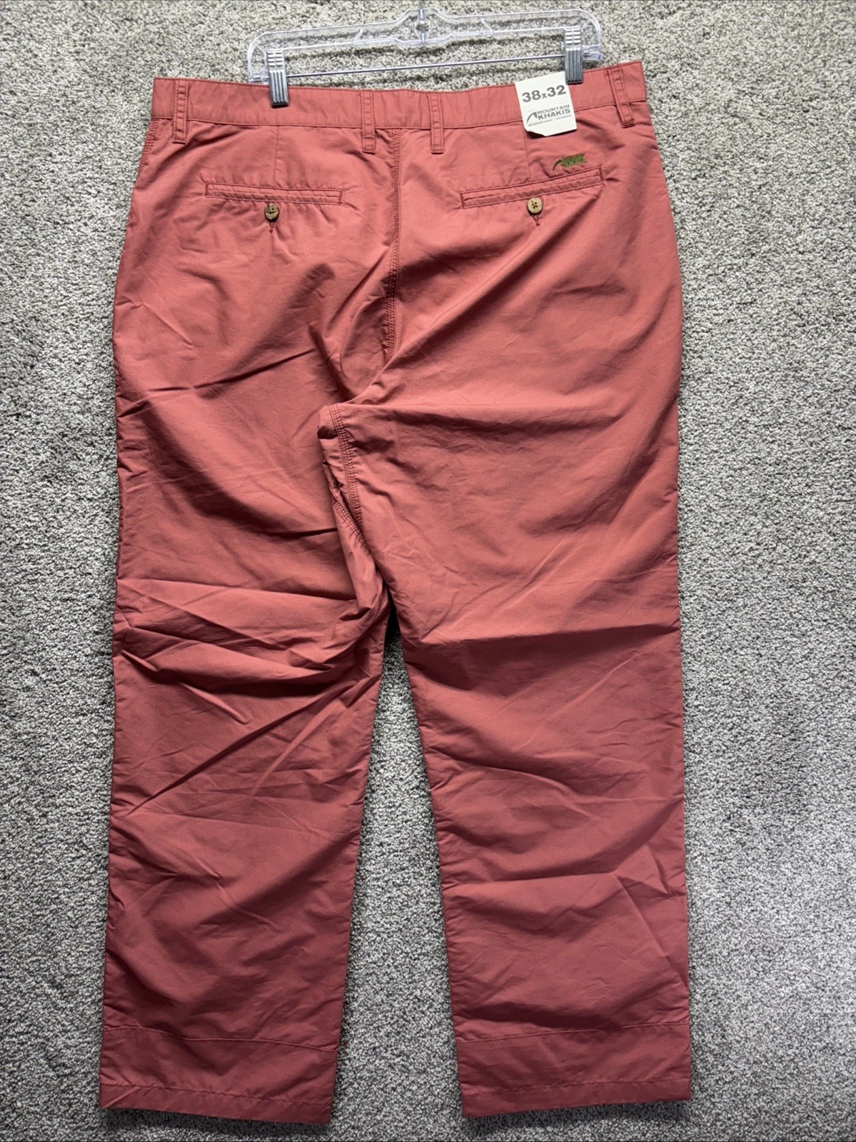 MK Mountain Khakis Jackson Hole Wyoming Men's Work pants Salmon 38x32 Hiking NWT