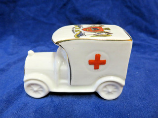 Willow Crested China WW1 Red Cross Van Norwich