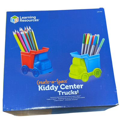 Learning Resources Create-A-Space Kiddy Center Trucks Art Supply Organizer 5pc