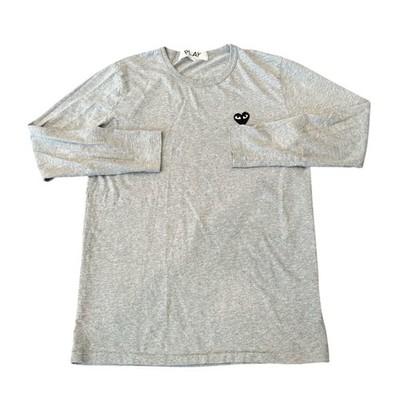 PLAY COMME des GARCONS Mサイズ Comme Des Garcons PLAY Gray Heart Patch Long Sleeve Shirt Size XL