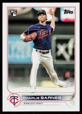 2022 Topps Charlie Barnes #641 BASEBALL CARD Rookie Minnesota Twins RC. rookie card picture