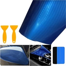 Autofolie Carbon Folie 6D Selbstklebend  Blau 300x30 cm