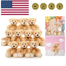Bulk Teddy Bear Baby Shower, 10 Packs Small Teddy Bear Stuffed Animals in Bul...