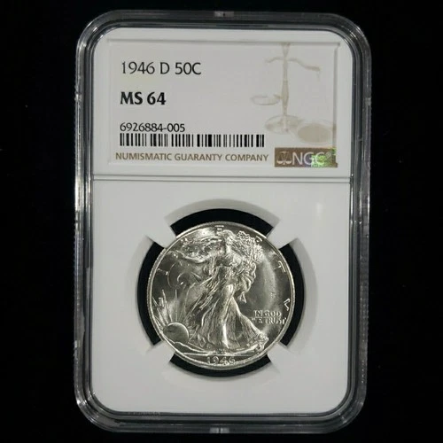 1946-D Walking Liberty Half Dollar 50c NGC MS64