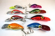 Lot of 7 Brads Wigglers 3" + 1 Brads Wee Wiggler Fishing Lure 2 1/4"
