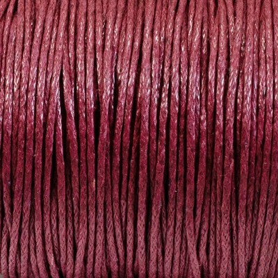 Burgundy Red 1mm Waxed Cotton Cord - 70 Meters - Macrame - Beading String