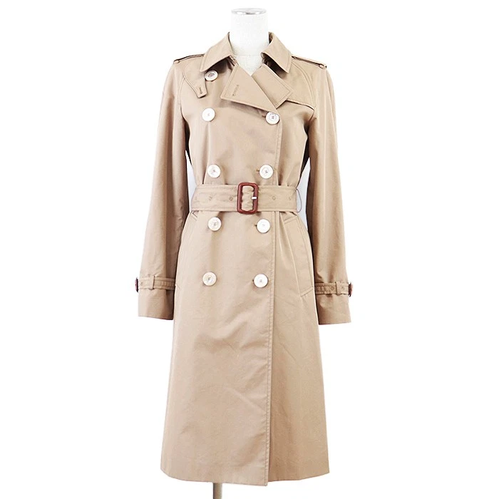 GUCCI Trench Manteau Doublure Florale Logo Signature Bouton Printemps Automne Ceinture Inc