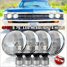 4pcs 5-3/4 5.75" Round LED Headlights High Low For Chevy Impala El Camino