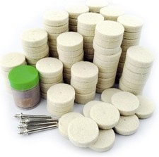 Polierset Wollfilz 125 St&uuml;ck 25mm Polierscheibe mit Mandrel f&uuml;r Dremel Zubeh&ouml;r
