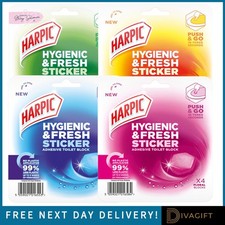 HARPIC HYGIENIC FRESH STICKER ADHESIVE TOILET BLOCK FRESH PINE CITRUS MARINE NEW
