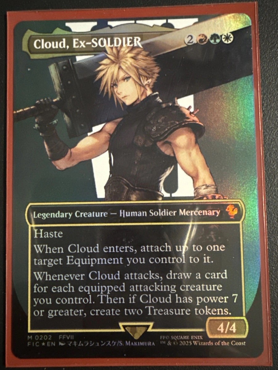 IN HAND MTG Cloud, Ex-SOLDIER (Borderless) (FOIL) FINAL