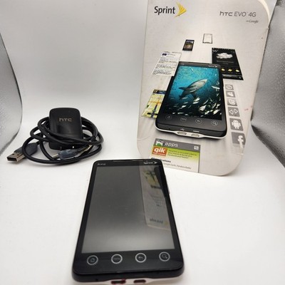 HTC Evo 4G - White (Sprint) Tested Works With All Paper Work And Box No SD Card