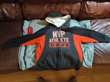 Simply for Sports Boys Full Zip Hoodie Athlete Black Orange Size S/CH 8 