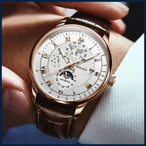 2026 New Luxury Men's Sport Watch Fashion Top Waterproof Luminous Leather