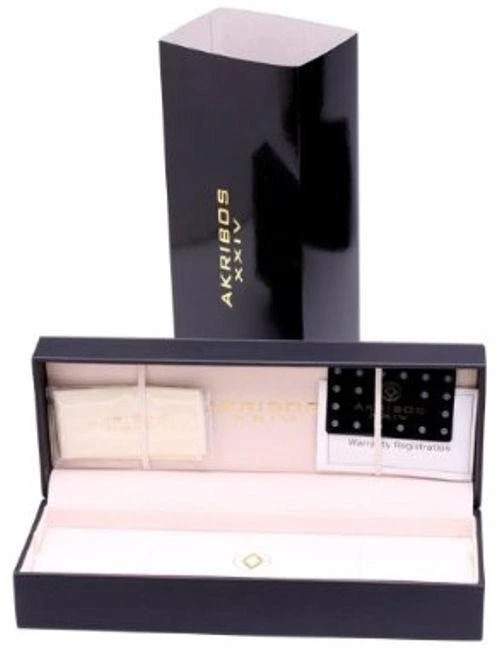 Akribos XXIV AK546WT Date Square Ceramic Case Crystal Bezel White Womens Watch - Image 2 of 2