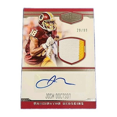 #ad Josh Doctson 2016 Plates amp; Patches Silver RPA 2 Color Patch Auto RC #D 29 99 $15.00