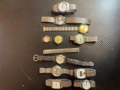 Vintage Watch Lot - Timex/Windsor/Milan/Relic/Sharp/Velox/Unknown