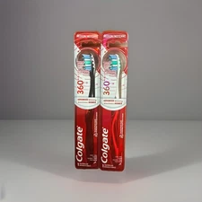Lot Of 2 Colgate 360 Advanced Whitening Medium Toothbrushes, 2 Different Colors