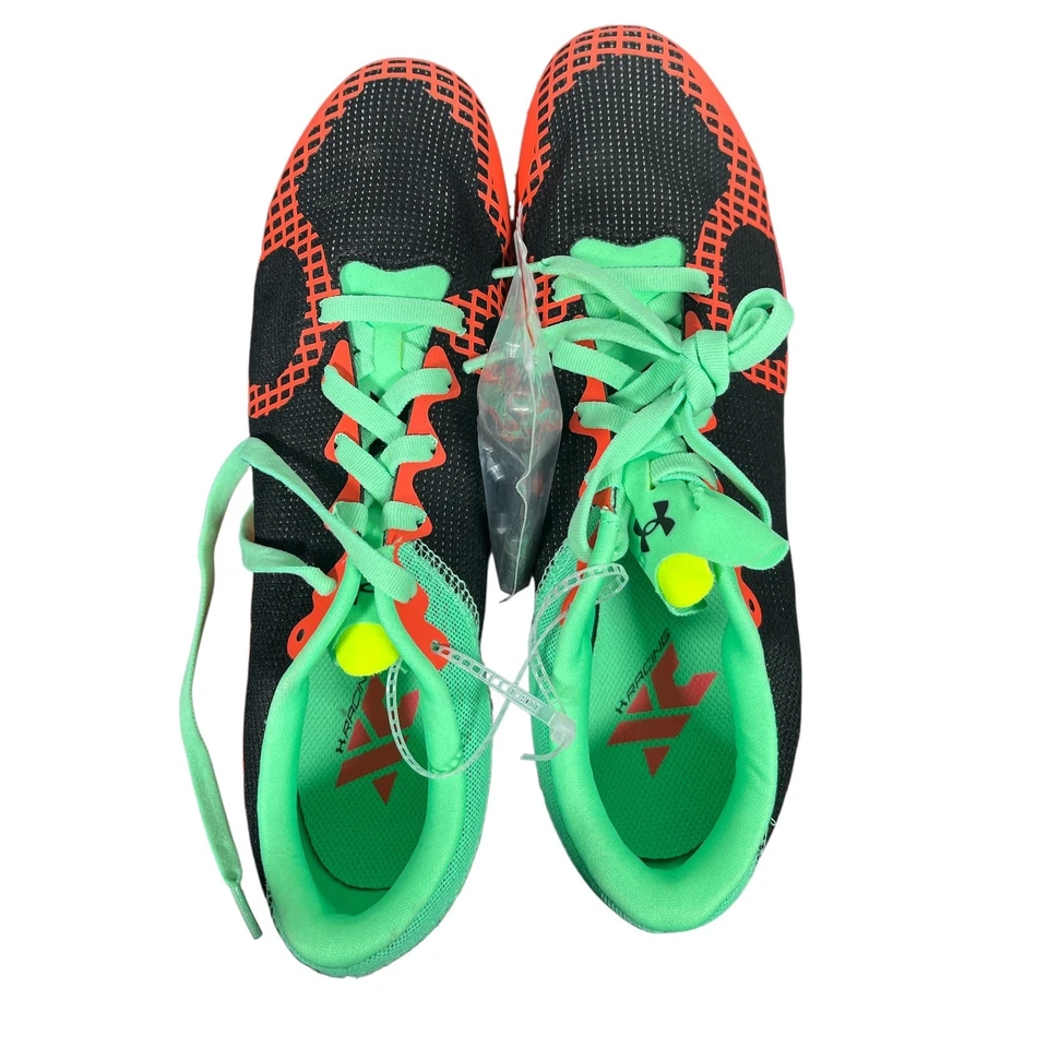 Nuevo Under Armour Para Hombres XC Racing Spike Zapatos para Correr Negro Naranja Verde Talla 11.5 Foto 2 de 4
