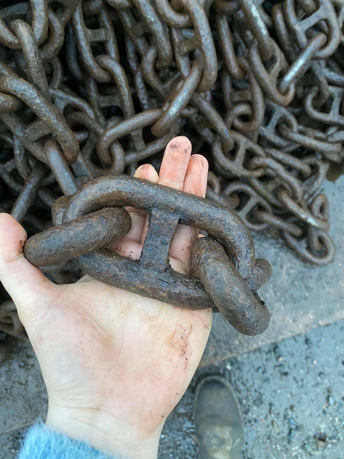 Original Heavy Duty Industrial Iron Boat Ship Anchor Chain - Upcycle -Price  p/ft