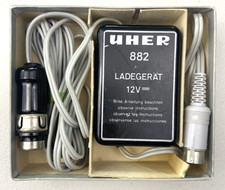Uher 882 Battery Charger 12 Volt Car Lighter Socket Original Box Vintage