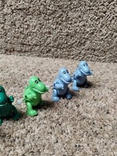 SPRITZ Walking Wind-Up Dinosaur Green T-Rex Tyrannosaurus Rex Lot of 5