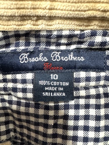 Brooks Brothers Tan Corduroy Ski Embroidered Chino Pants Boys 10 Missing Button - Picture 9 of 16