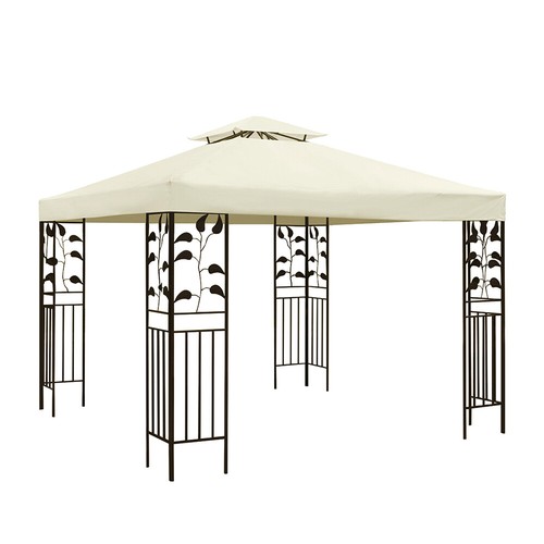 10'x10' Waterproof Gazebo 2 Tier Top Replacement Canopy UV Sunshade Patio Cover - Picture 15 of 16