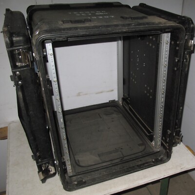  Rackmount 14U 19x24 ECS Composite Shockmount Electronics Black Equipment Case