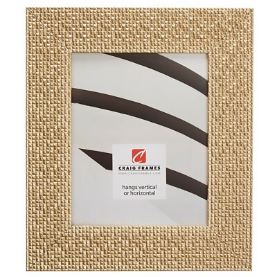 Craig Frames Glimmer, 2.375'' Champagne Gold Picture Frame Poster Frame